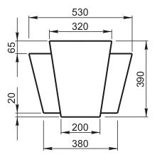 Замковый камень веерный ЗК-11.390 - архитектурный бетон Вландо ®