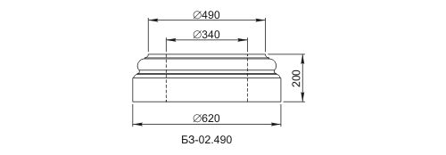 Колонна КЛ-02.490 (сб) - архитектурный бетон Вландо ®