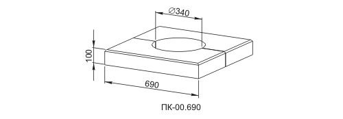 Колонна КЛ-00.490 (сб) - архитектурный бетон Вландо ®