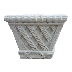 Кашпо (ваза, горшок) - "Плетенка квадрат" ВА-02.330 - архитектурный бетон Вландо ®