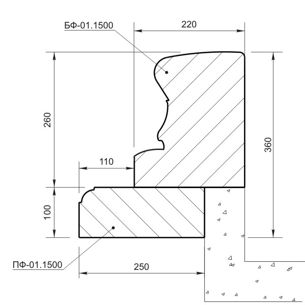 Борт для фонтана D=3220 (сборка) БФ-01.3220/сб - архитектурный бетон Вландо ®